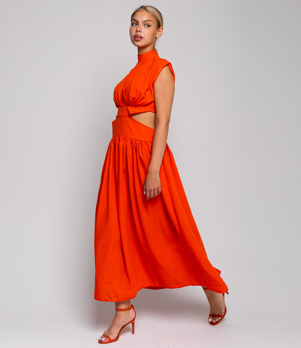 Платье #ОТЦ04002, оранжевый - фото 2
