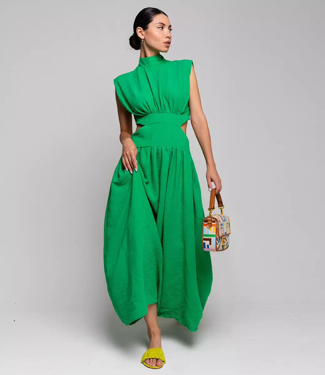 Платье #ОТЦ04002, зелёный - фото 3