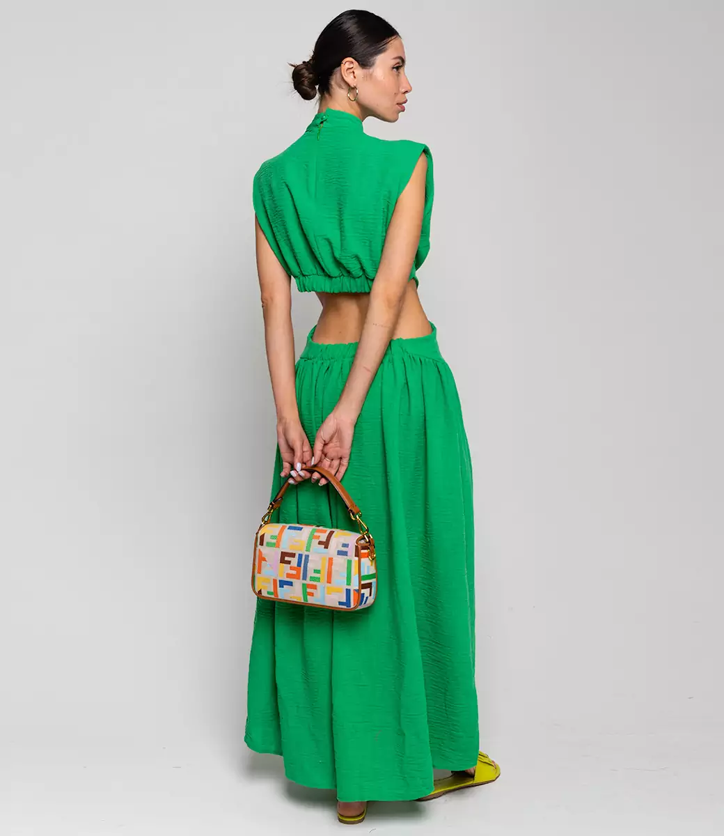 Платье #ОТЦ04002, зелёный - фото 4