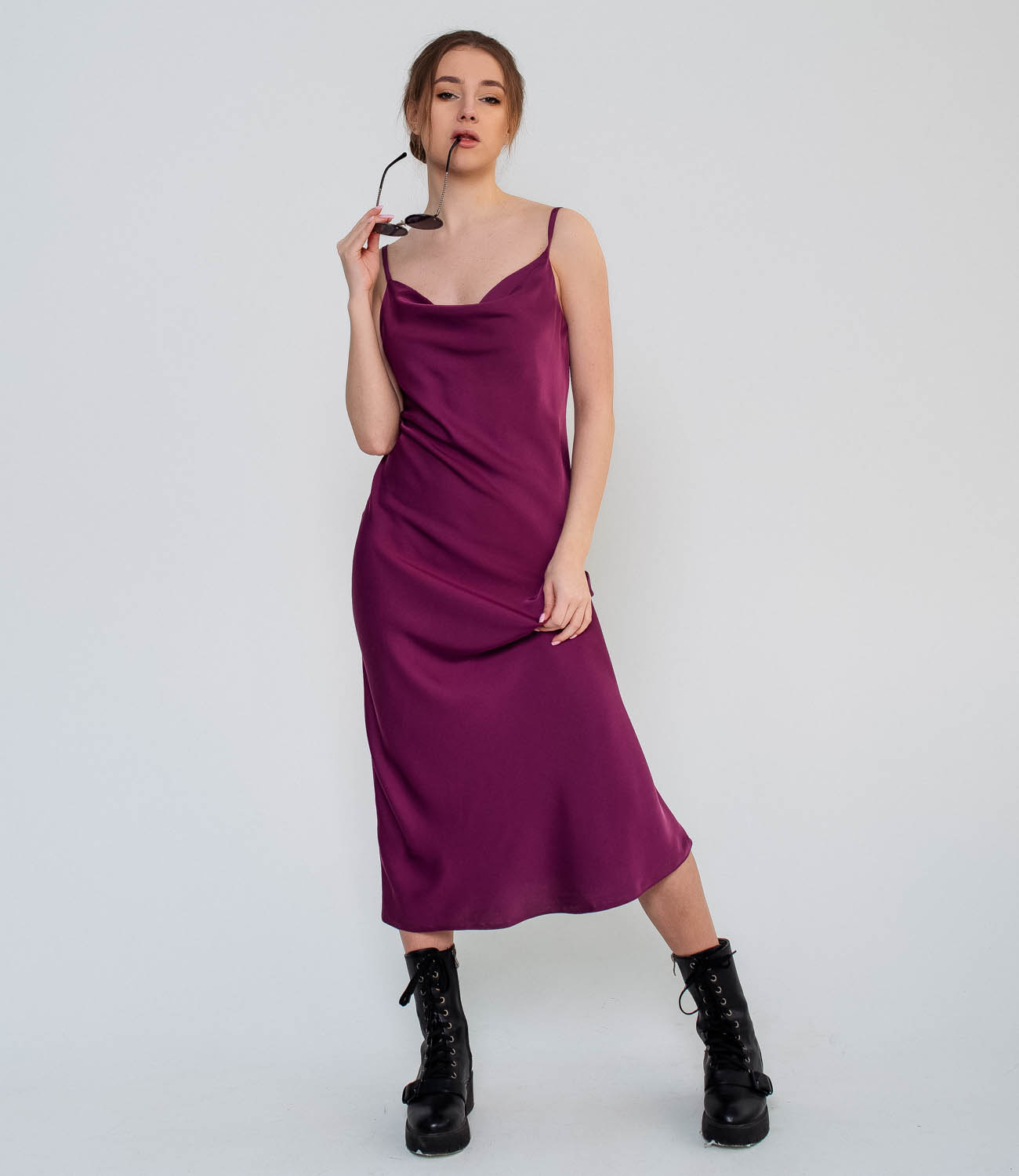 Платье #МСК1150, лиловый - фото 1