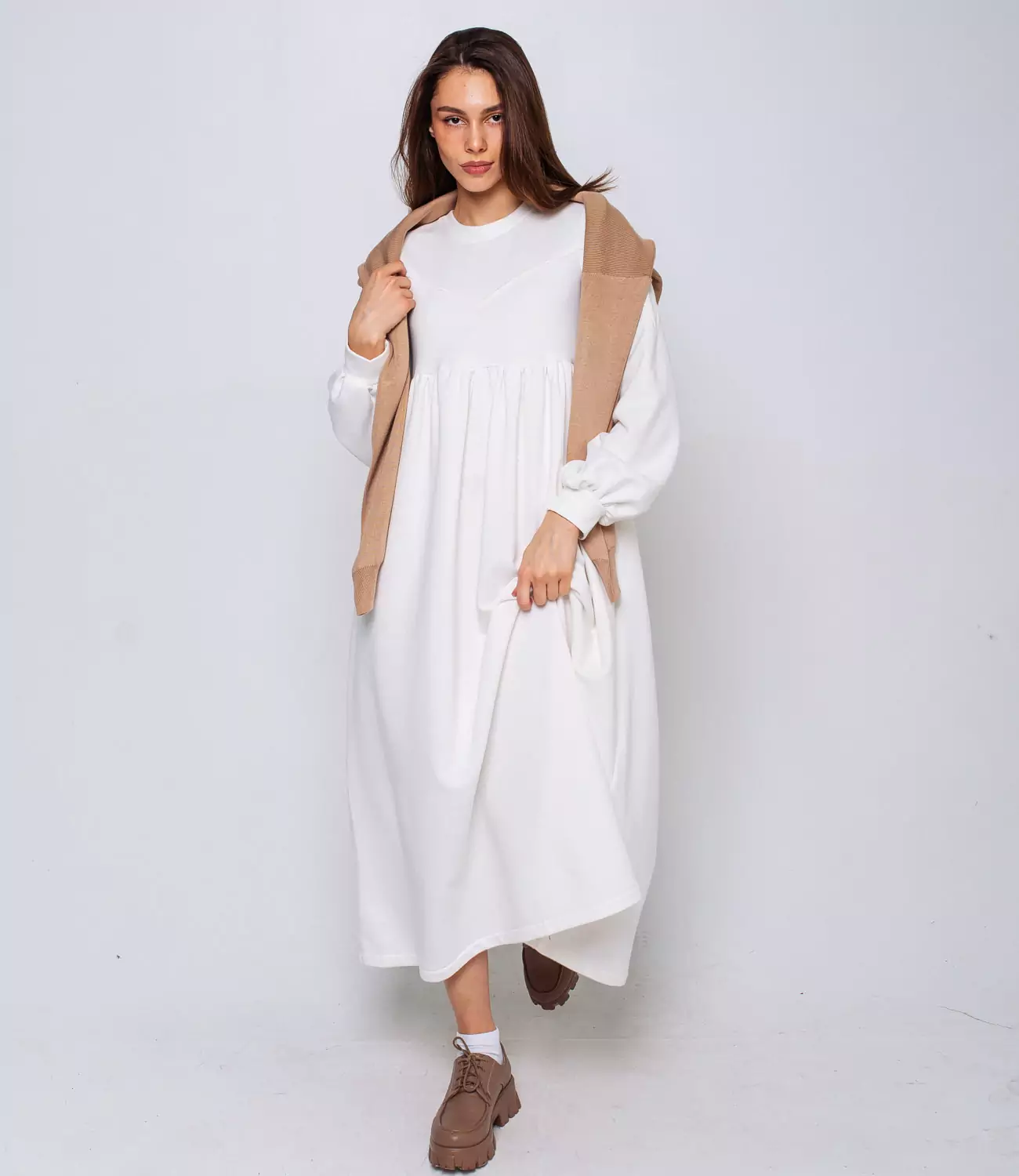 Платье #БШ1655, белый - фото 1