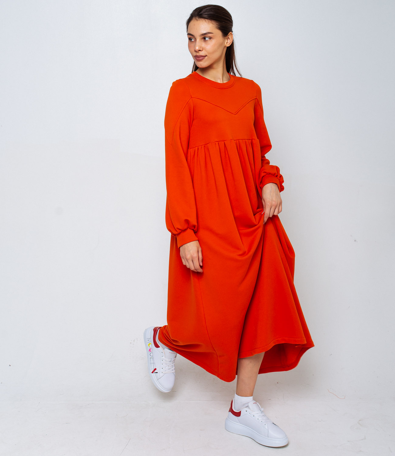 Платье #БШ1655, оранжевый - фото 4