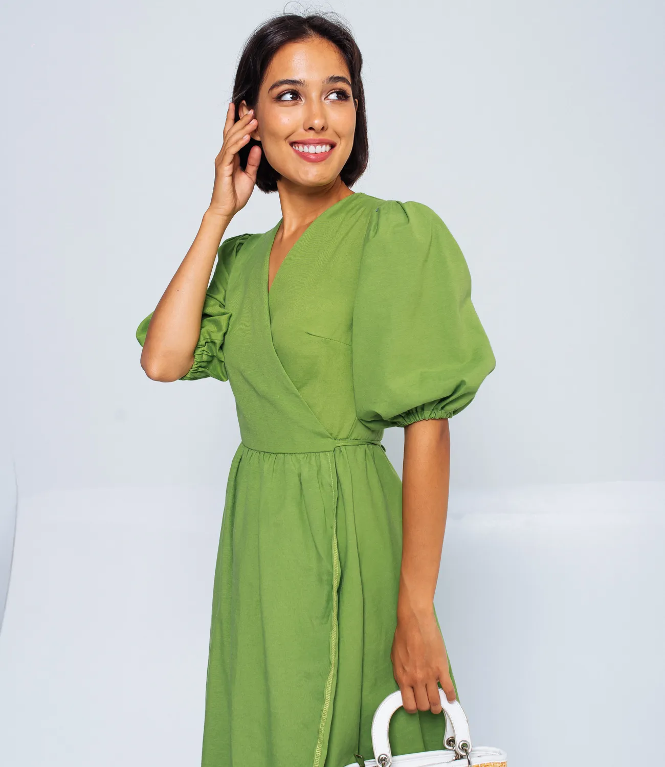 Платье #БШ1521, оливковый - фото 3