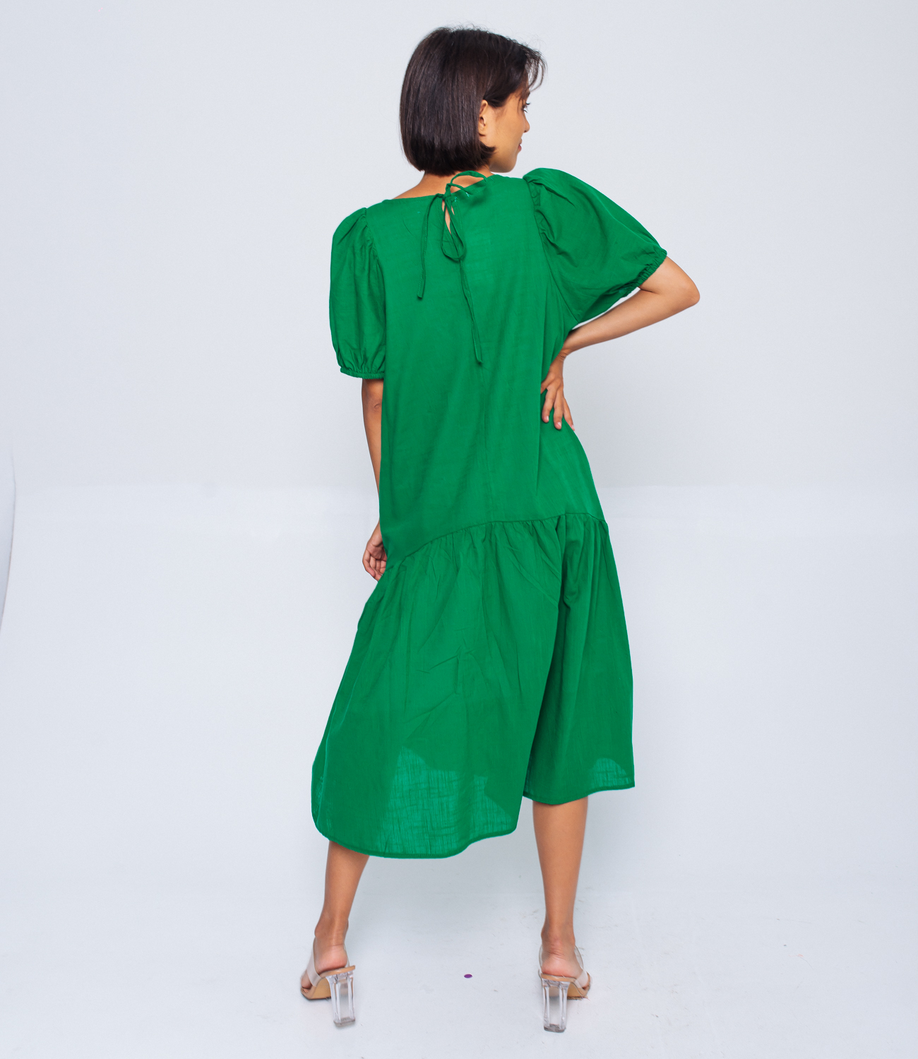 Платье #БШ1499, зелёный - фото 3