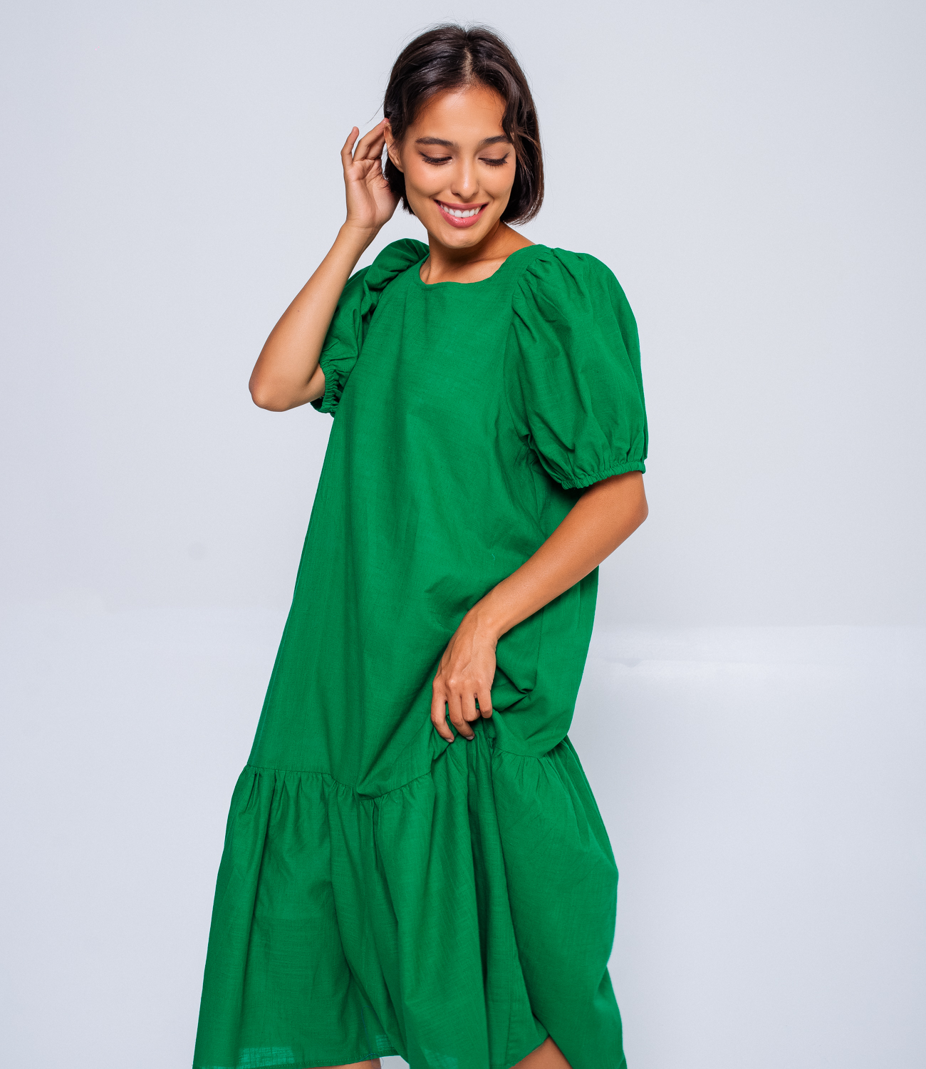 Платье #БШ1499, зелёный - фото 4