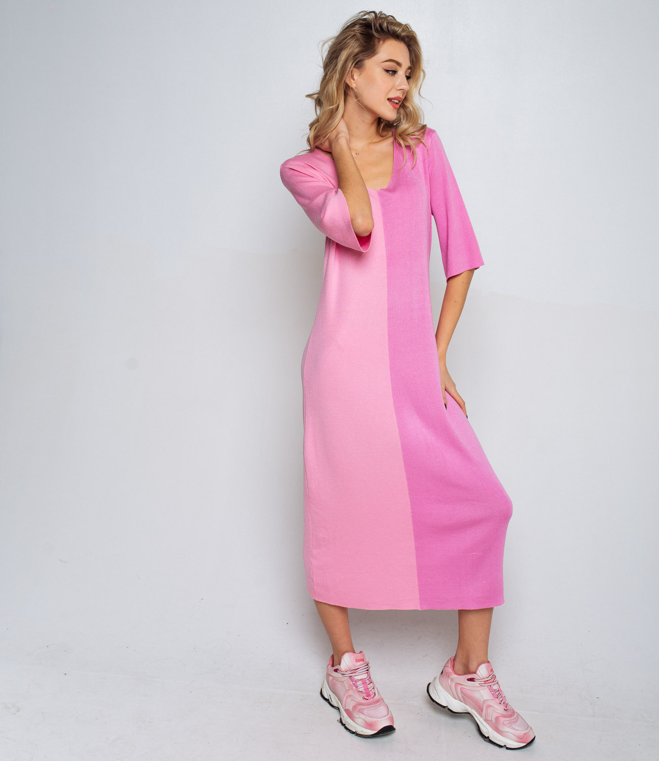 Платье #КТ82115, розовый, пудровый - фото 2