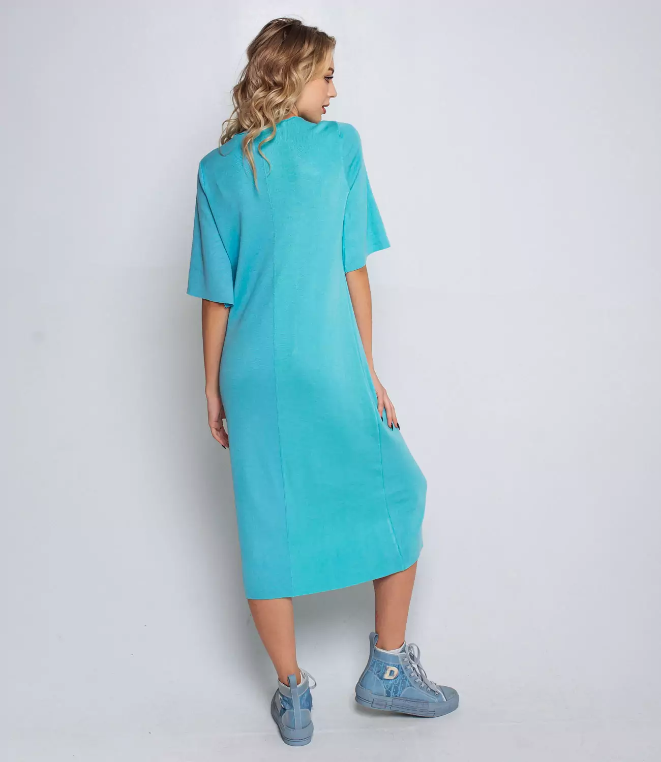 Платье #КТ82115, бирюзовый, голубой - фото 3
