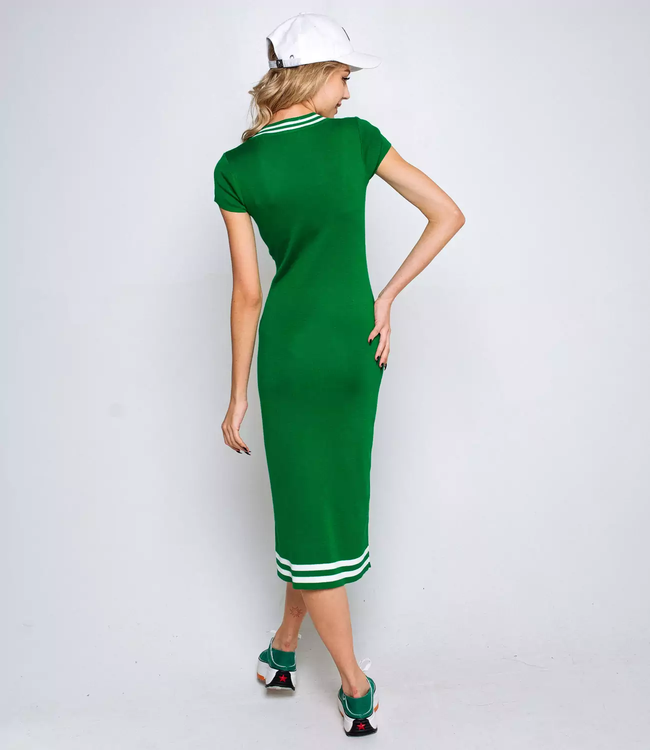 Платье #КТ8284, зелёный - фото 3