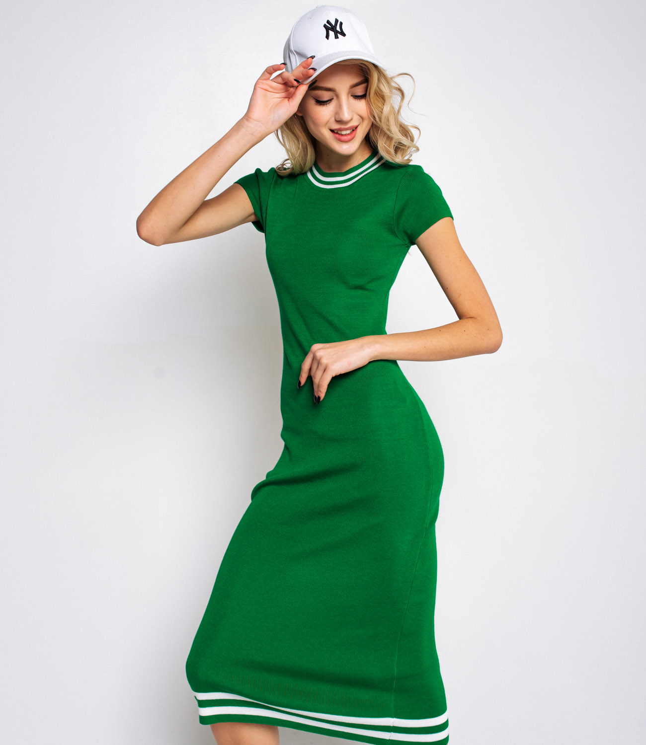 Платье #КТ8284, зелёный - фото 4