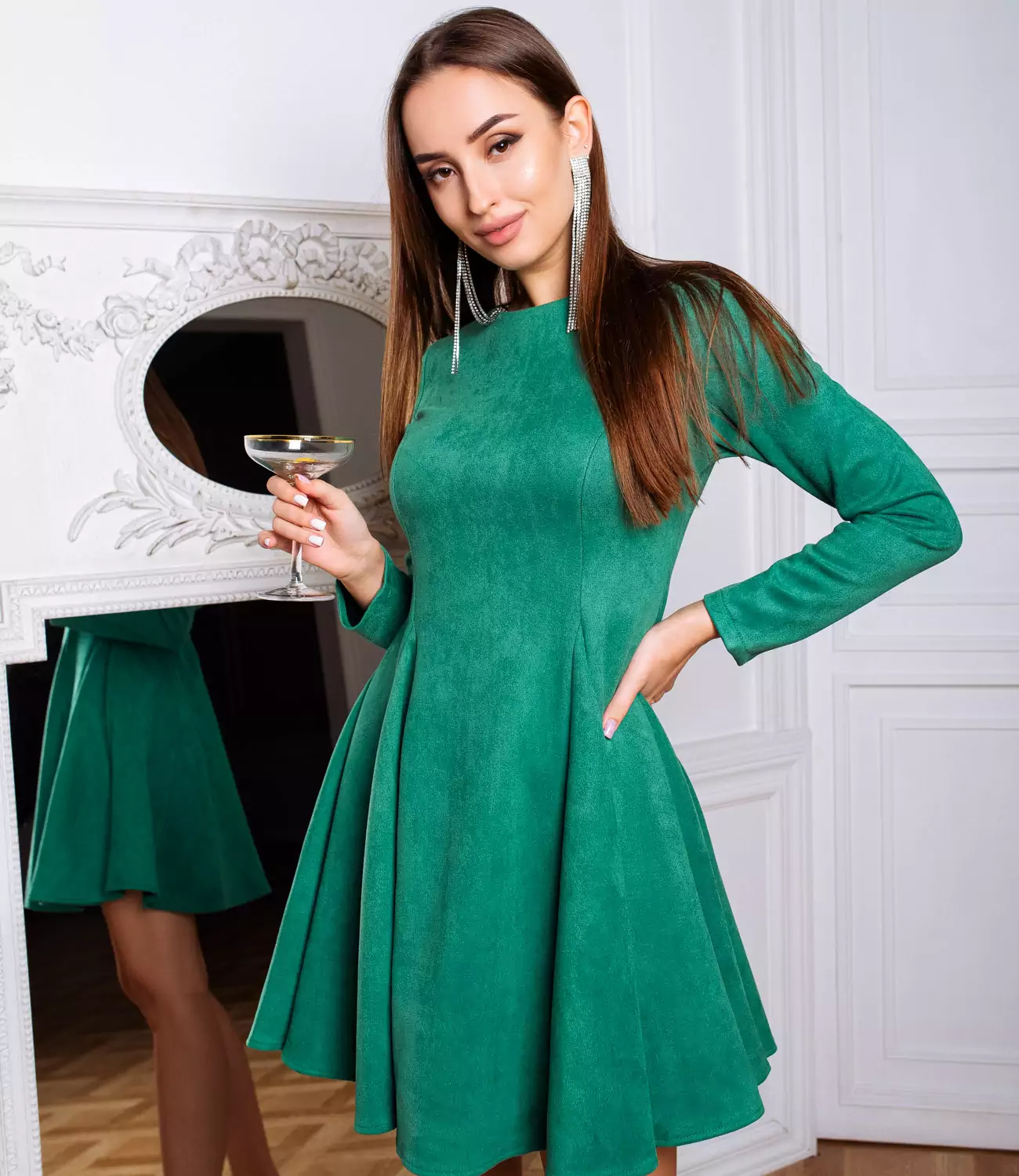 Платье #БШ1671, зеленый - фото 5