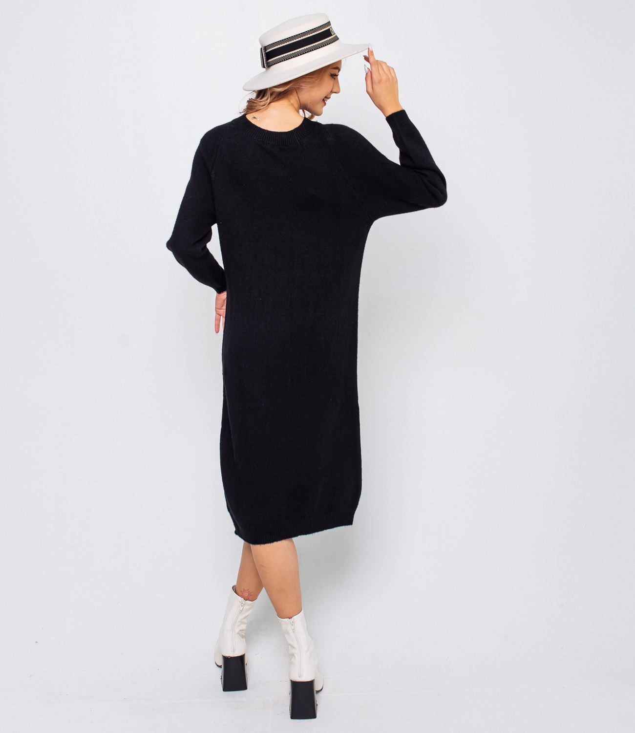 Платье #КТ24055, чёрный - фото 3