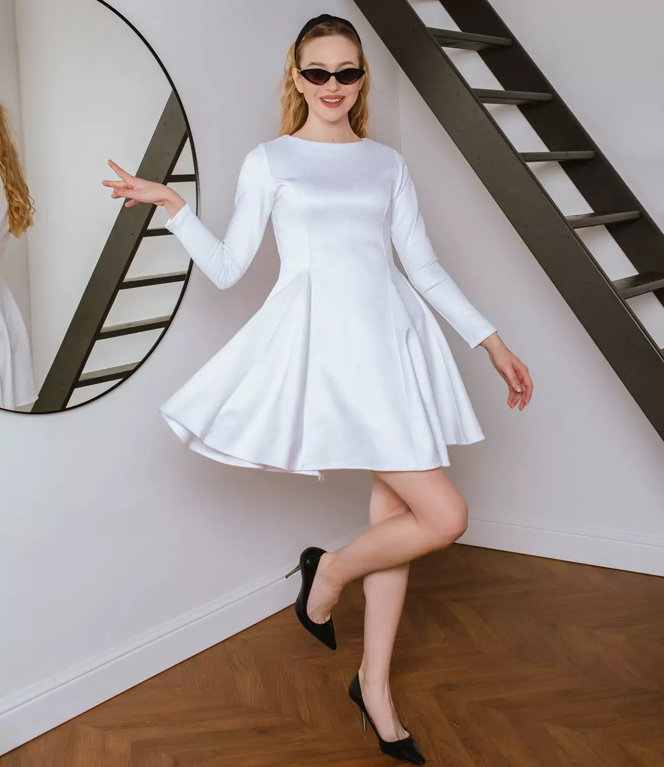 Платье #БШ1671, белый
