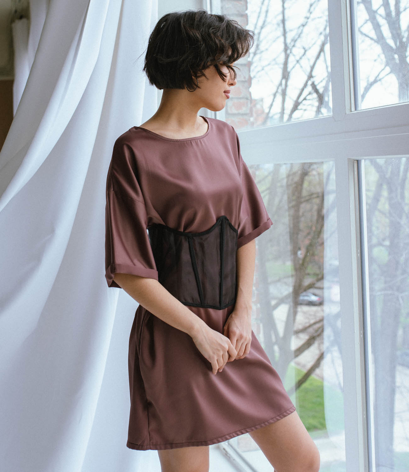 Платье #БШ1052, коричневый - фото 2