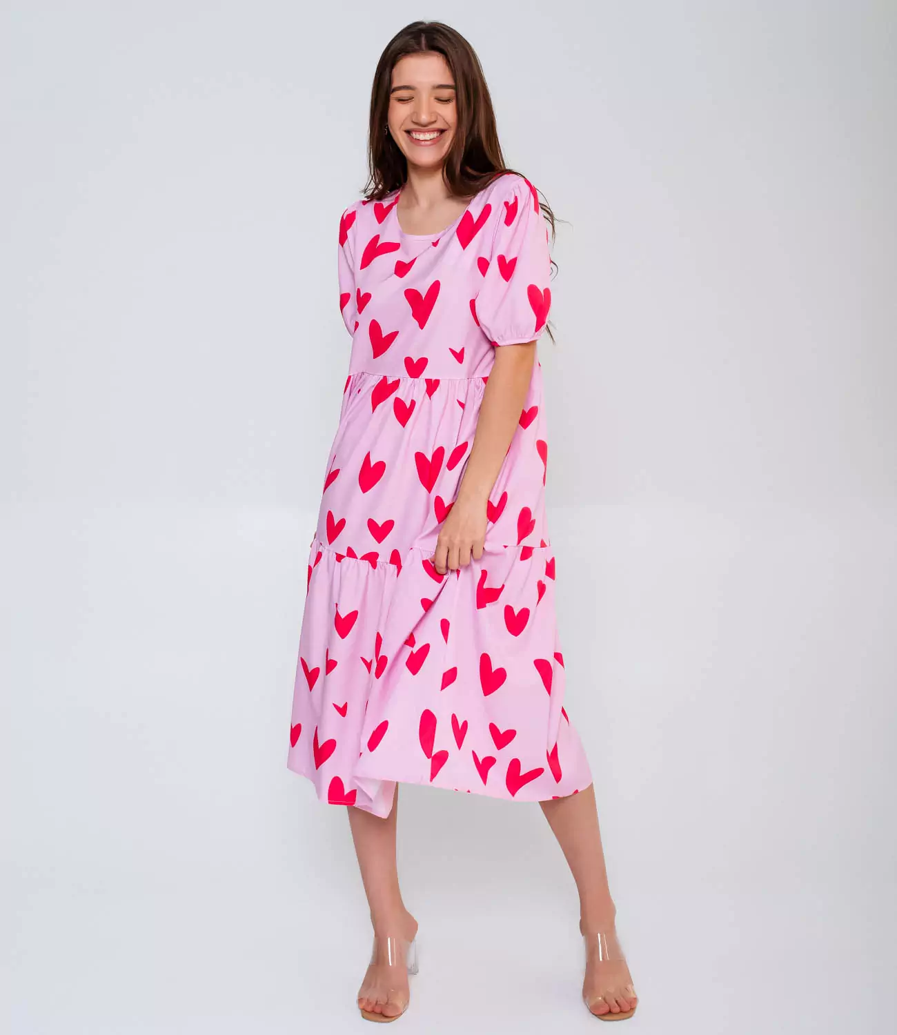 Платье #КТ135, розовый - фото 1