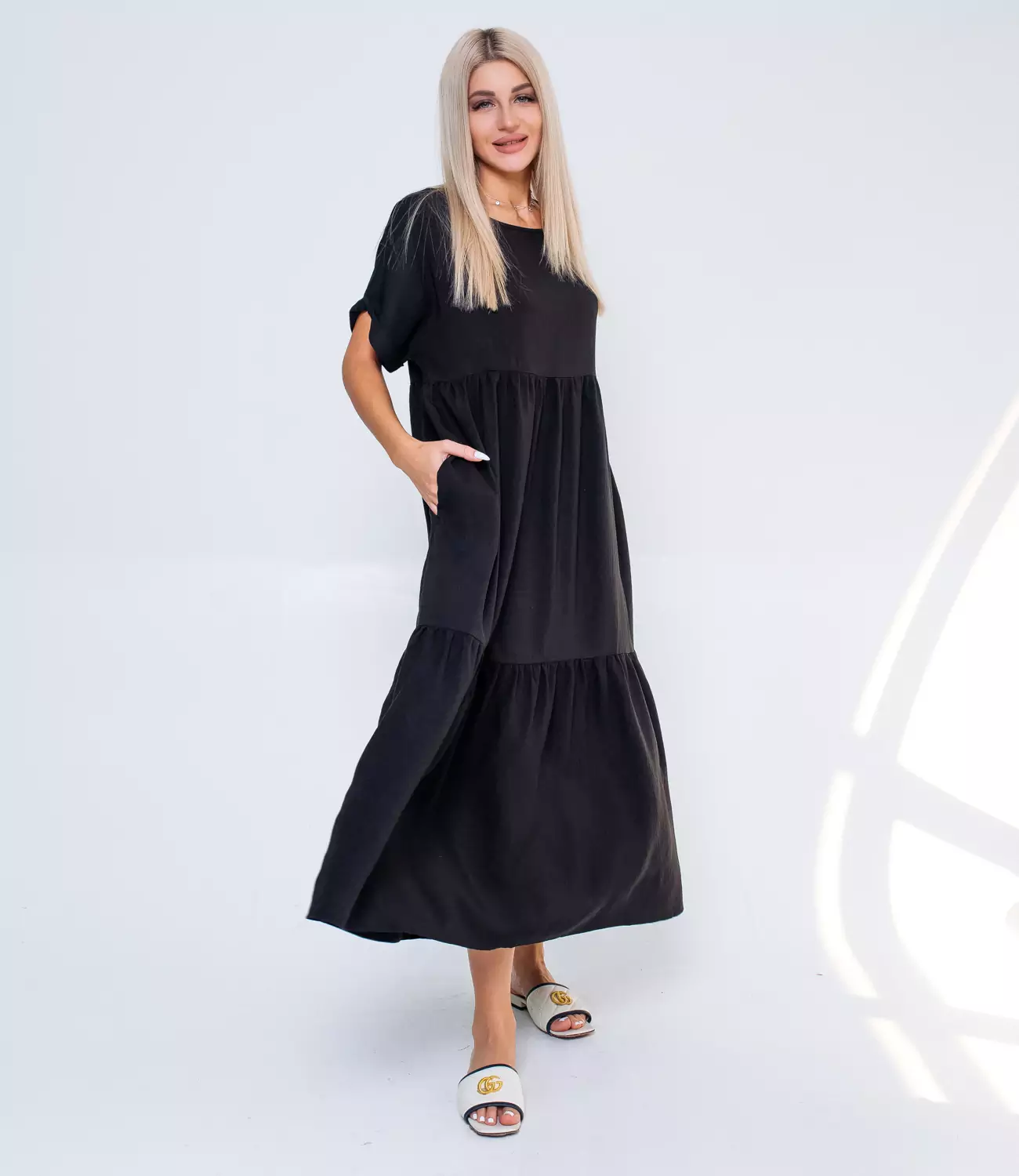 Платье #ОБШ1494, черный - фото 1