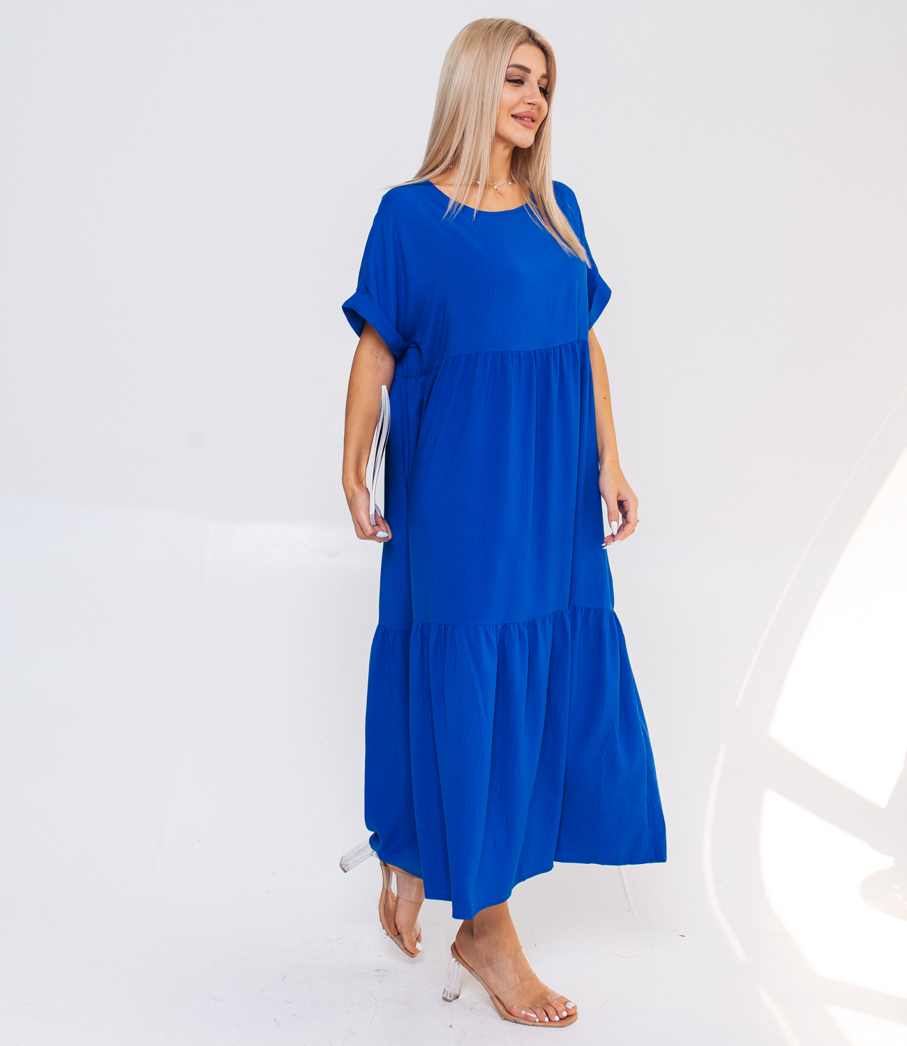 Платье #ОБШ1494, синий - фото 2