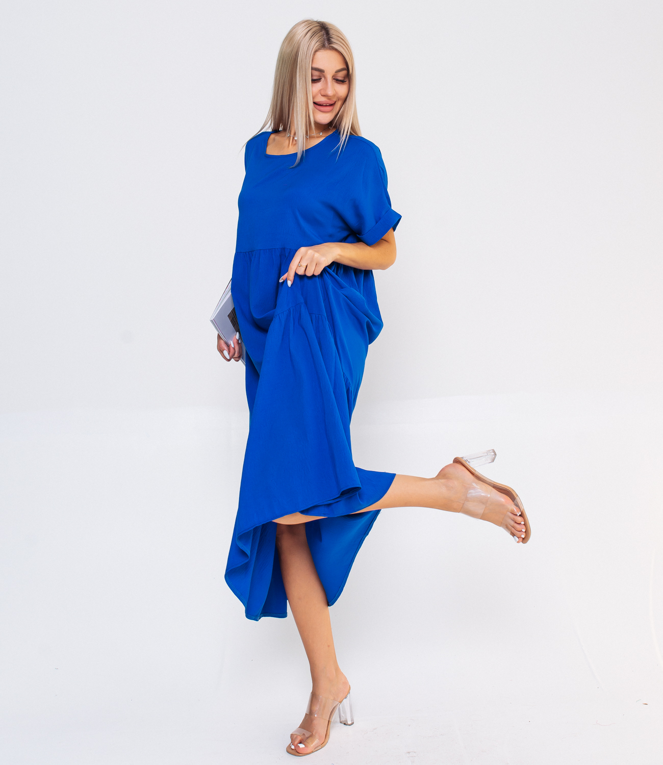 Платье #ОБШ1494, синий - фото 4