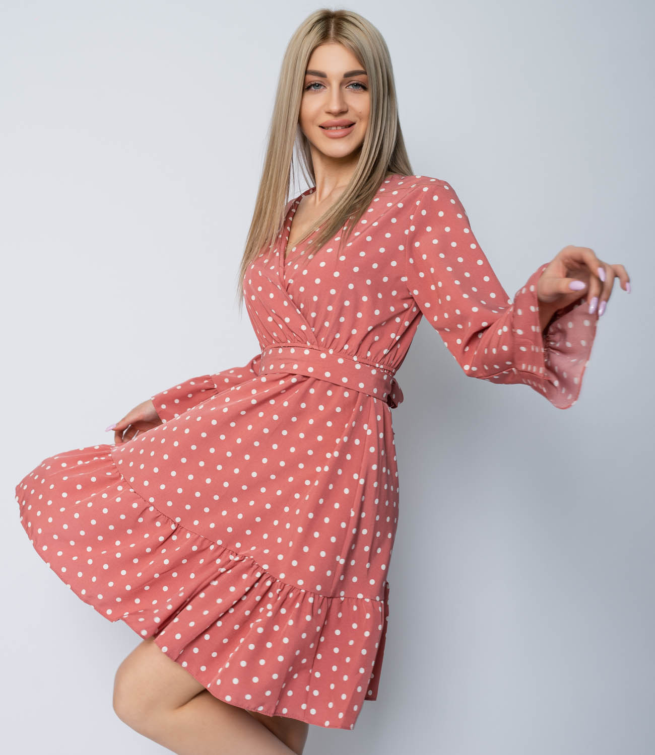 Платье #748, розовый - фото 1