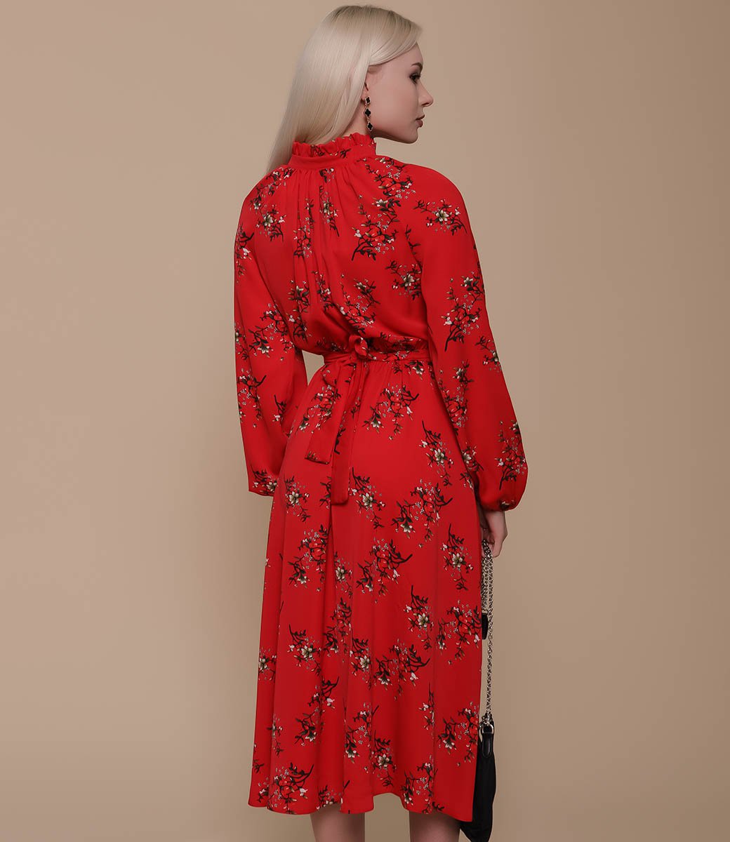 Платье #2001, красный - фото 4