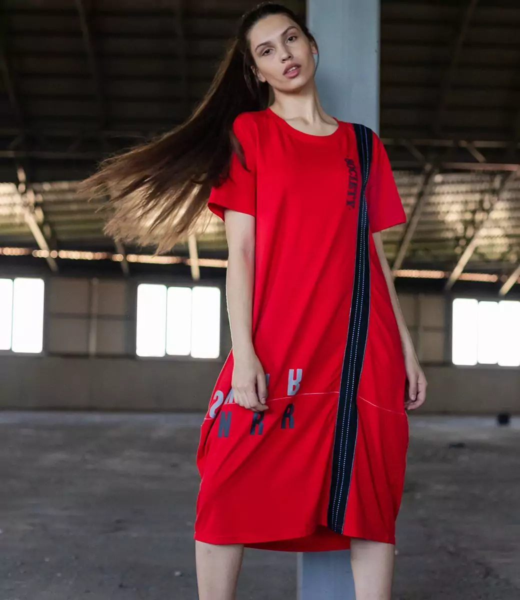 Платье #КТ6063, красный