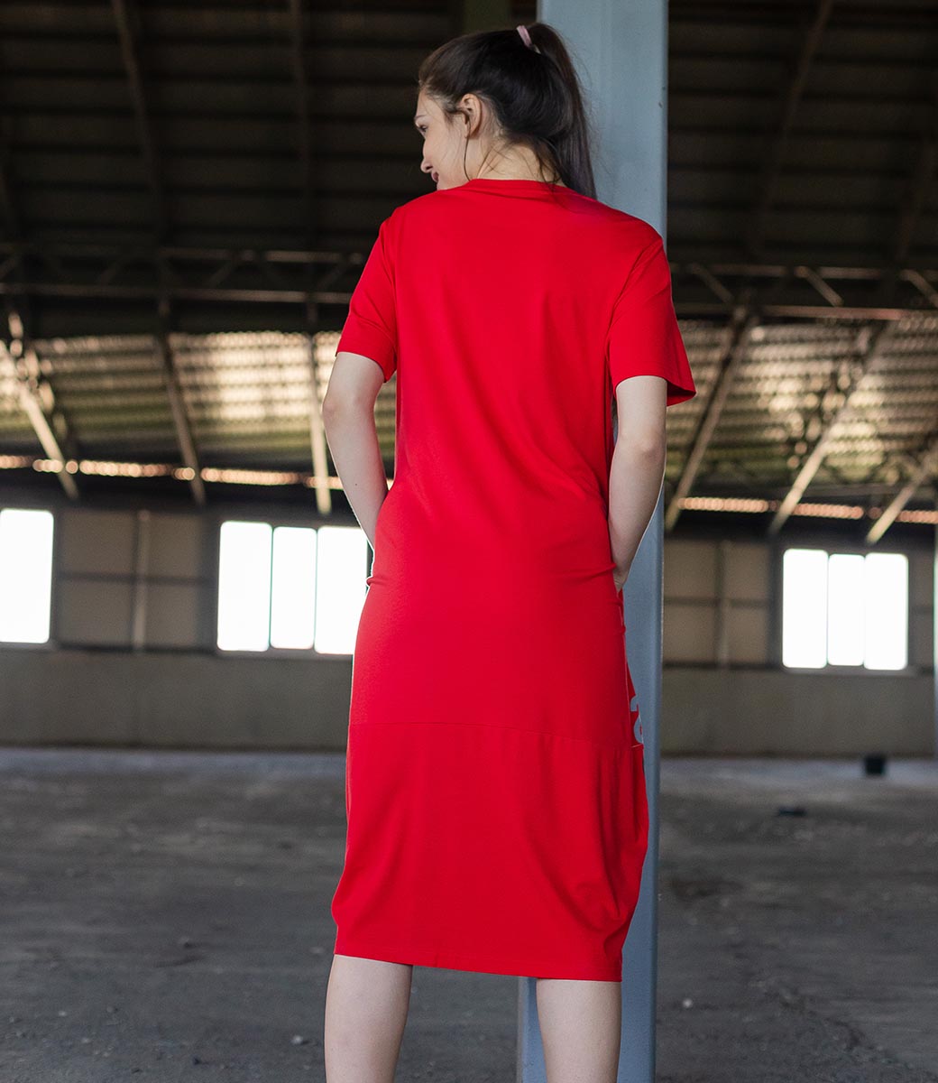 Платье #КТ6063, красный - фото 3