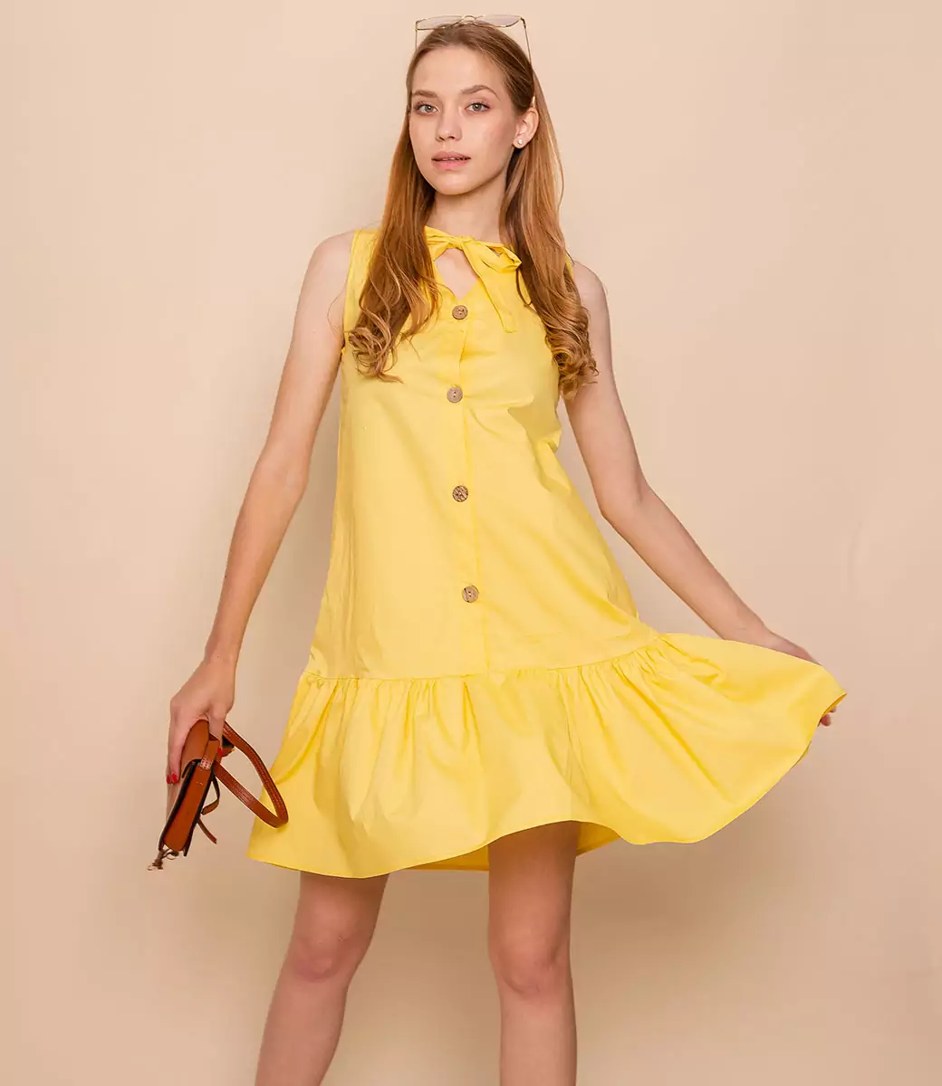 Платье #КТ633, жёлтый