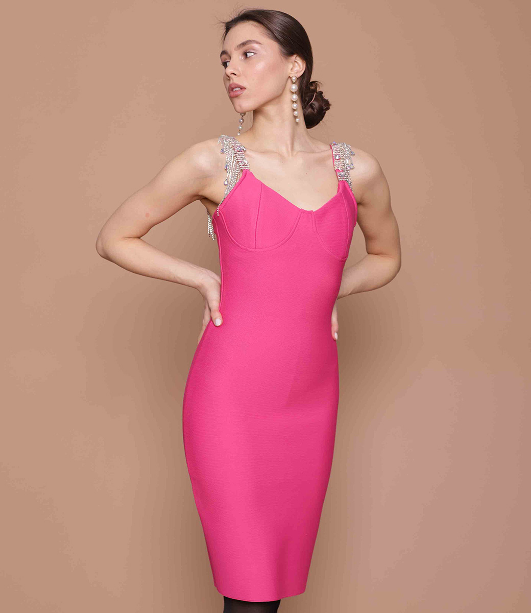 Платье #6807, розовый