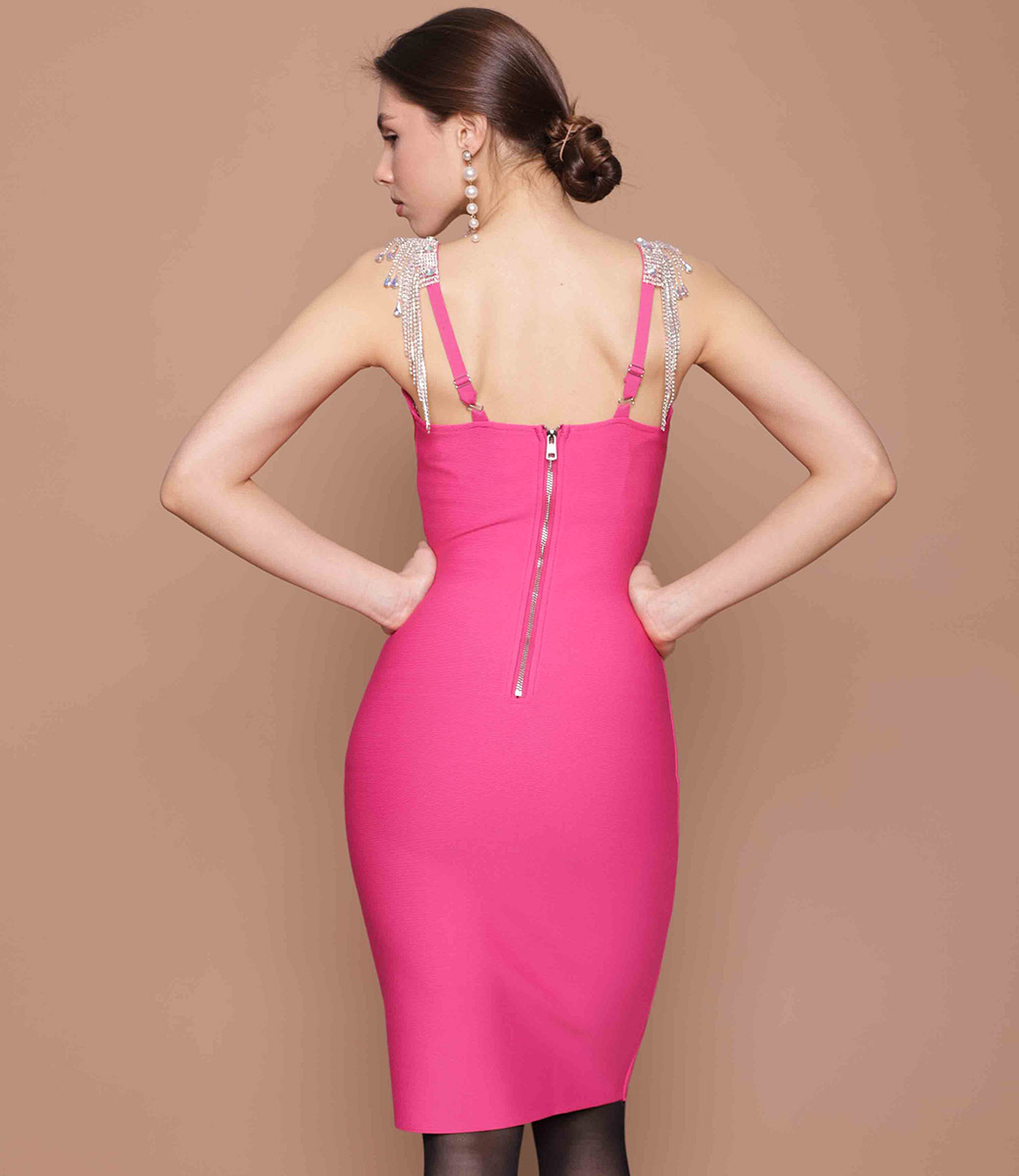 Платье #6807, розовый - фото 4