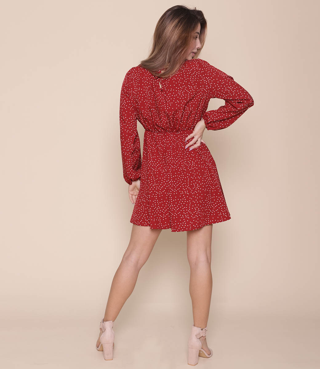 Платье #5650, красный - фото 4