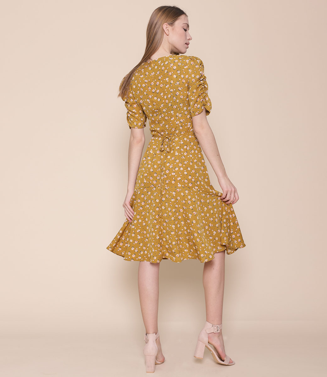Платье #1370, жёлтый - фото 4