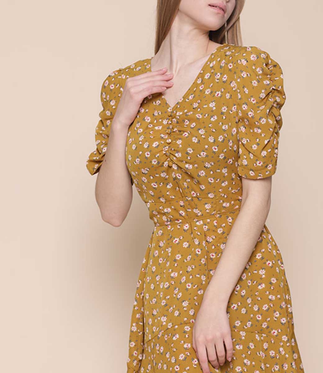 Платье #1370, жёлтый - фото 5