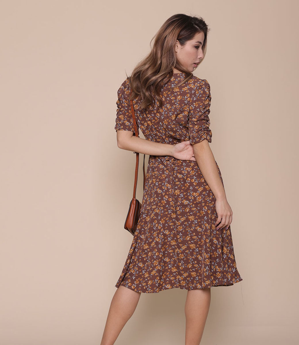 Платье #1370, коричневый - фото 4