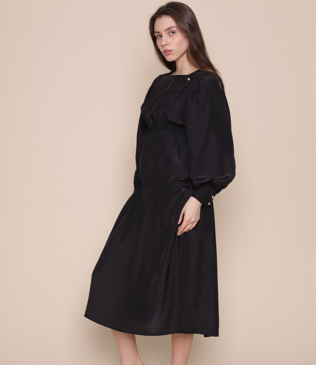 Платье #1610, чёрный - фото 2