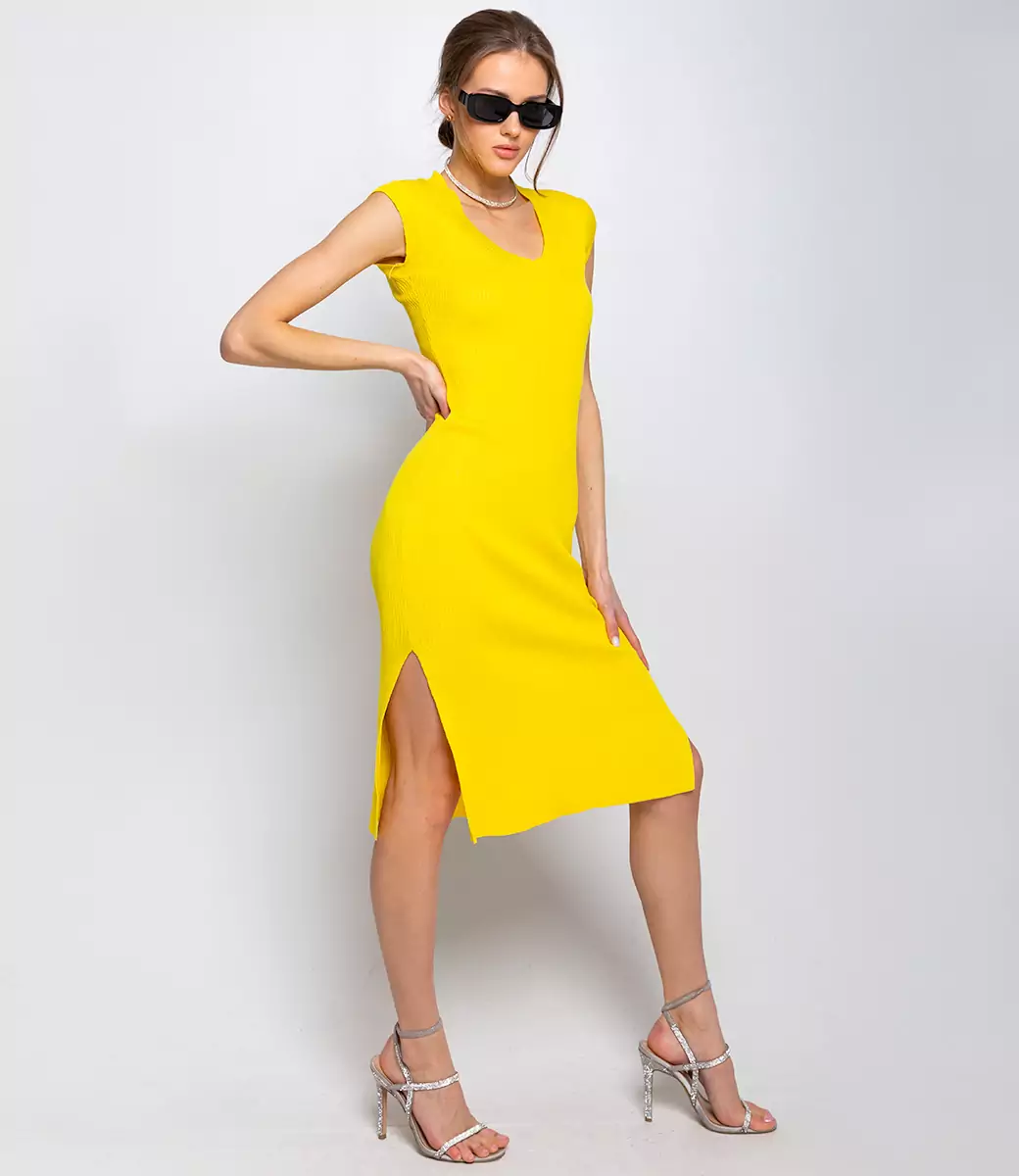 Платье #КТ83008, желтый - фото 4