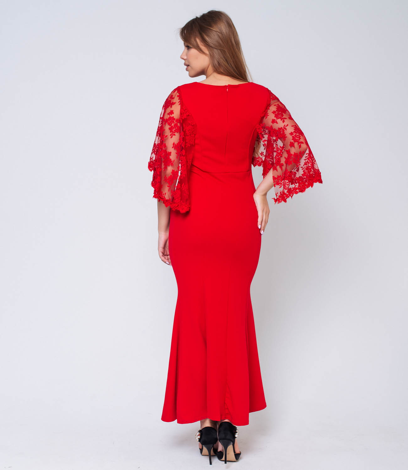 Платье #723*, красный - фото 3