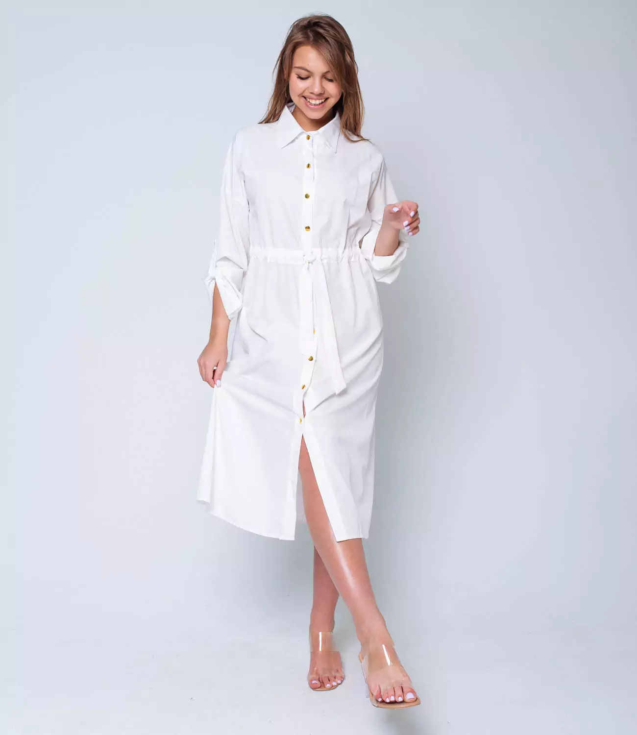 Платье #9963, белый