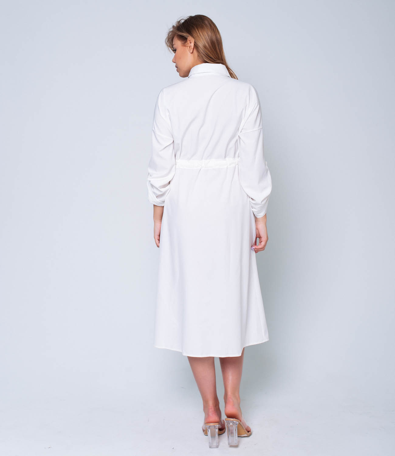 Платье #9963, белый - фото 3
