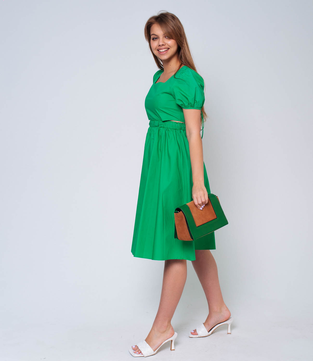 Платье #КТ2115 (1), зелёный - фото 2