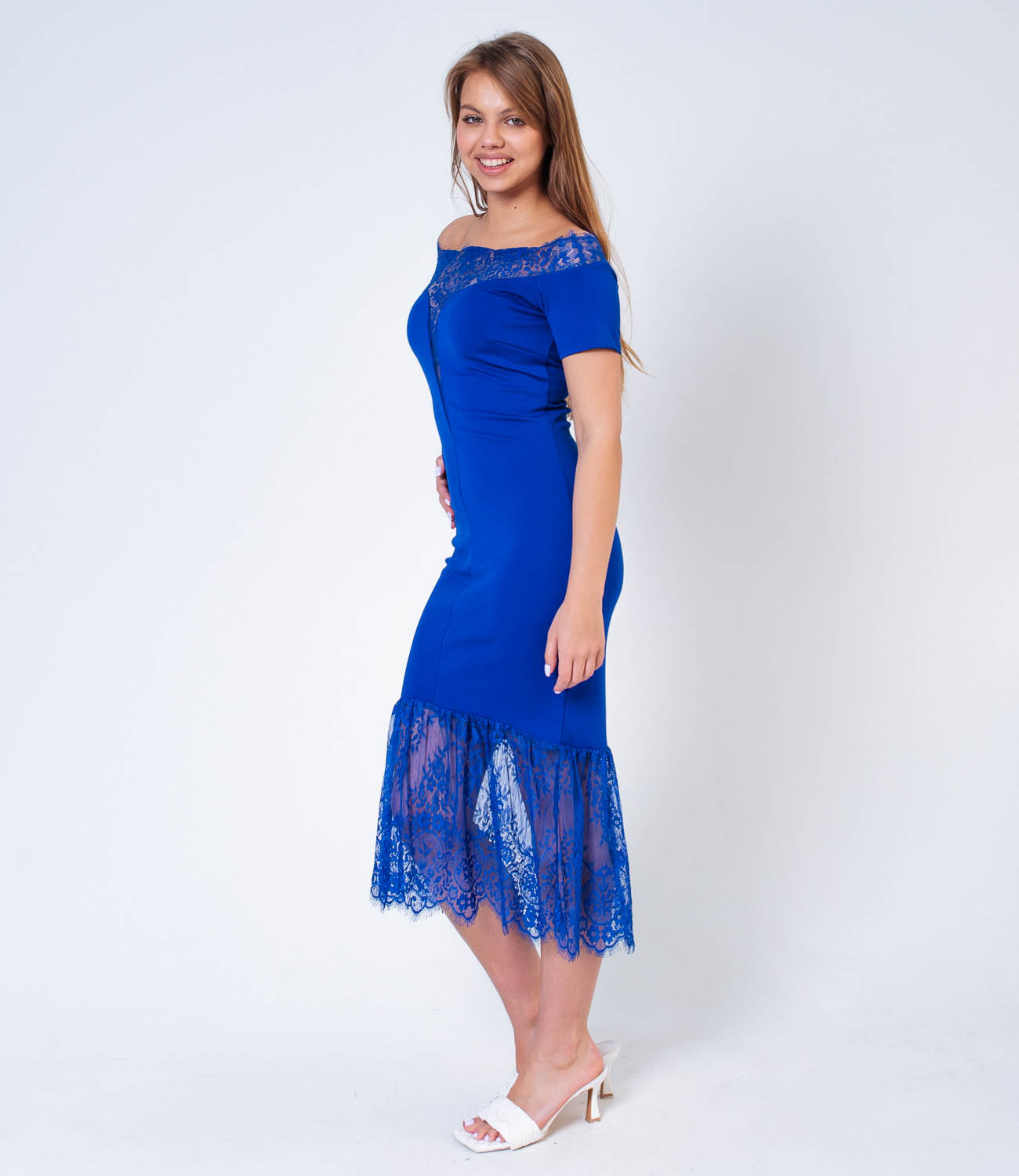 Платье #666, синий - фото 2