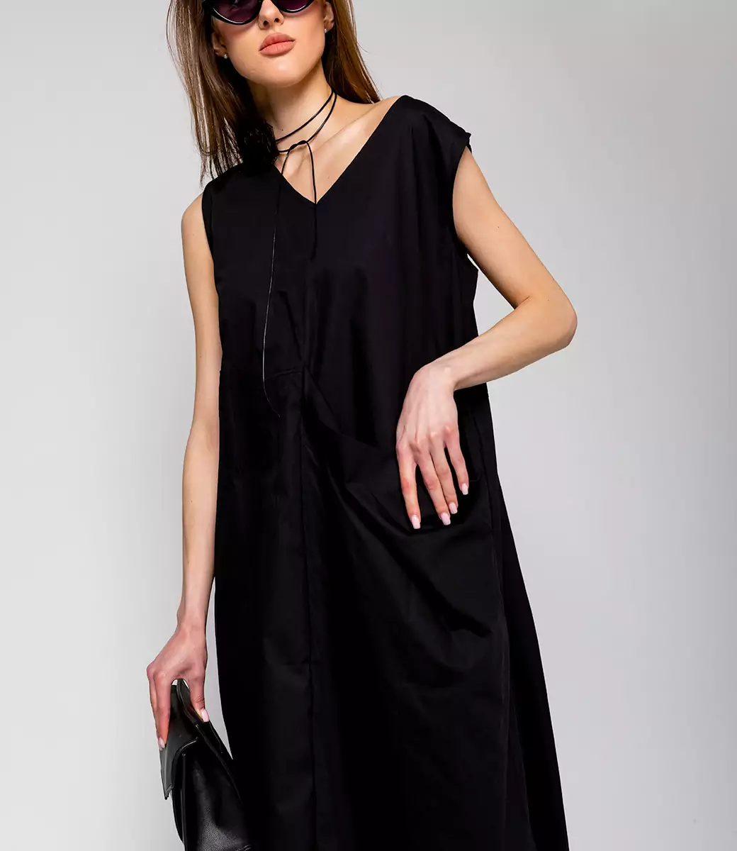 Платье #КТ22771, чёрный - фото 5