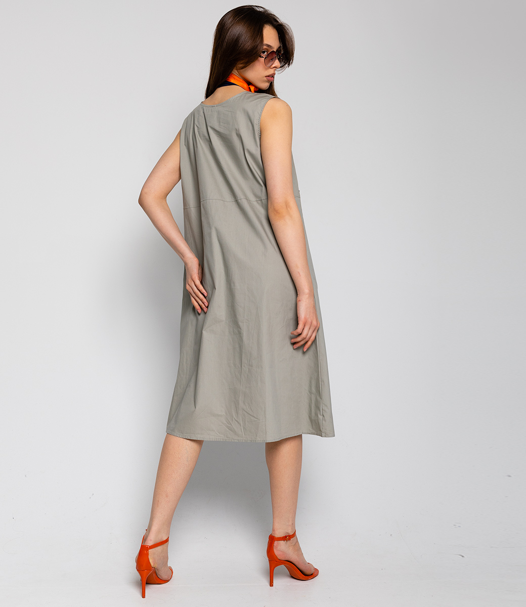 Платье #КТ22771, серый - фото 4