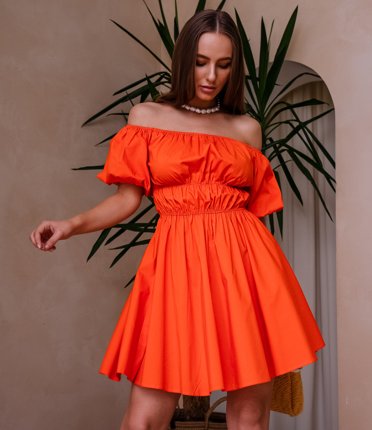 Платье #БШ1830, оранжевый - фото 2