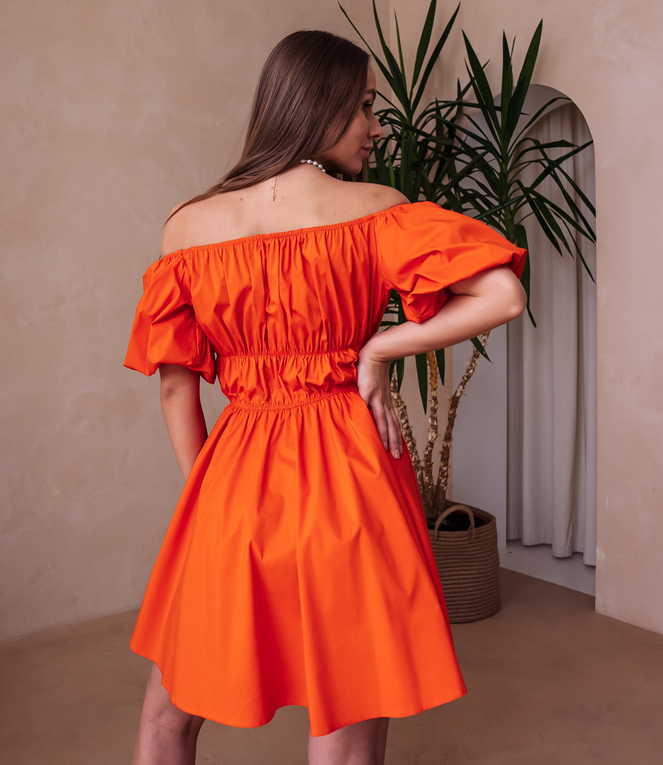 Платье #БШ1830, оранжевый - фото 4