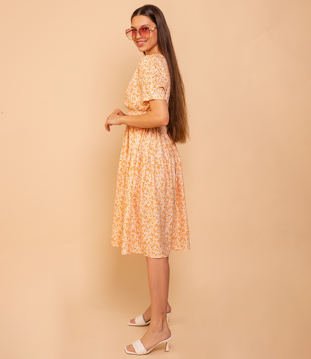 Платье #КТ264, оранжевый - фото 2