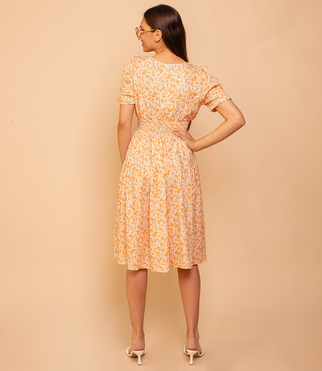 Платье #КТ264, оранжевый - фото 3