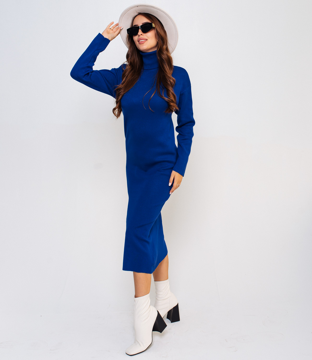 Платье #КТ7513, синий - фото 3