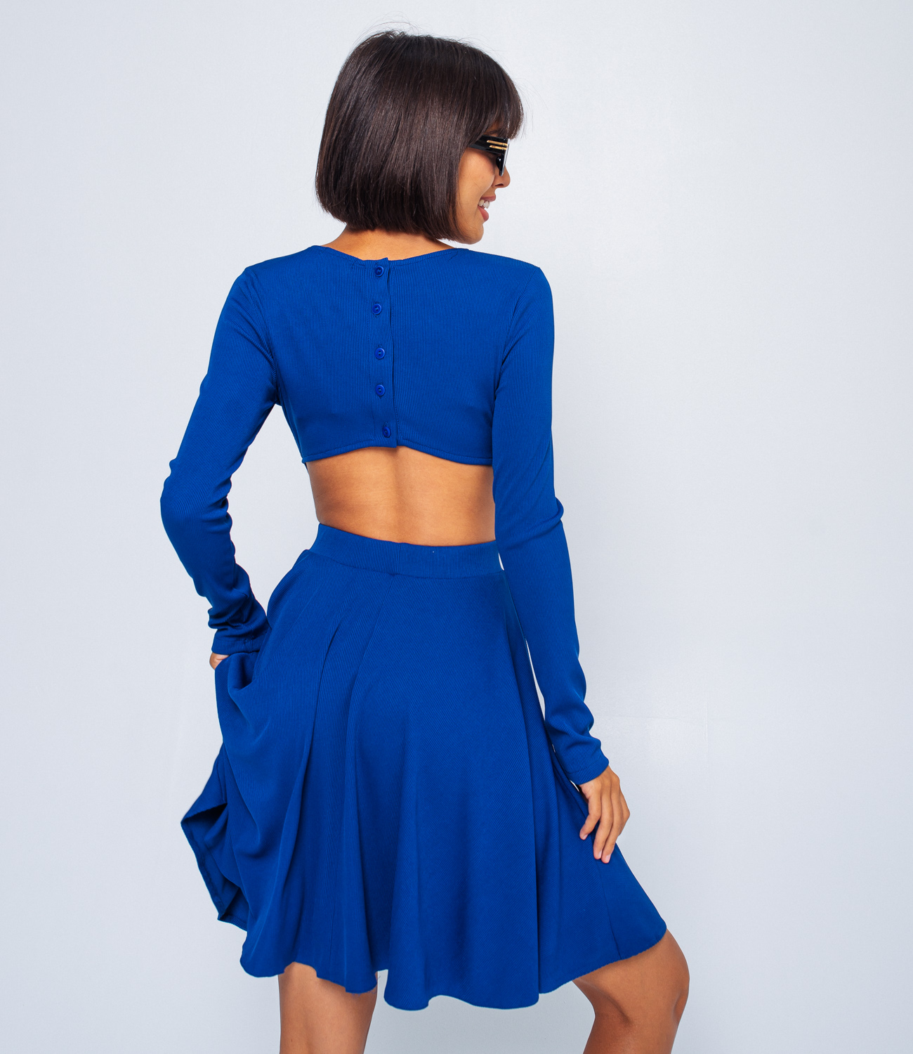 Платье #БШ1612, синий - фото 3