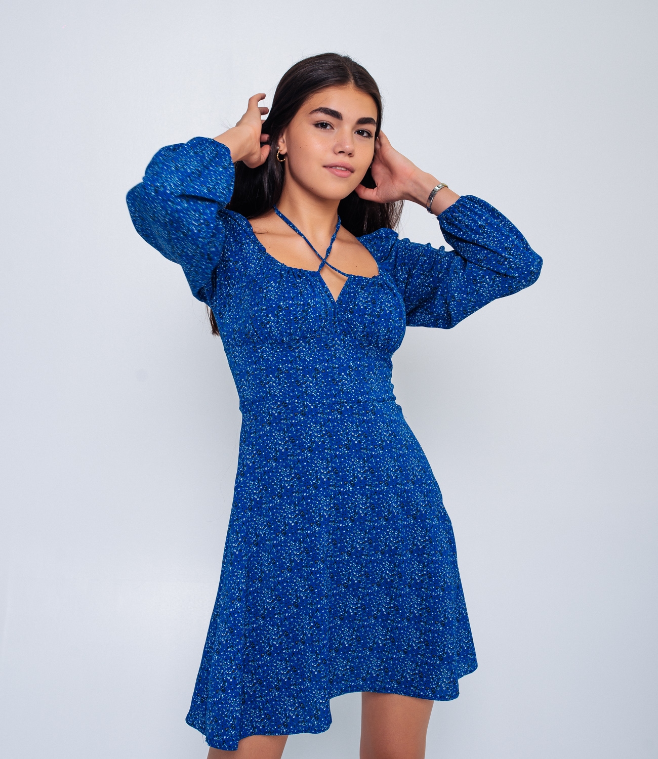 Платье #БШ1595, синий - фото 1