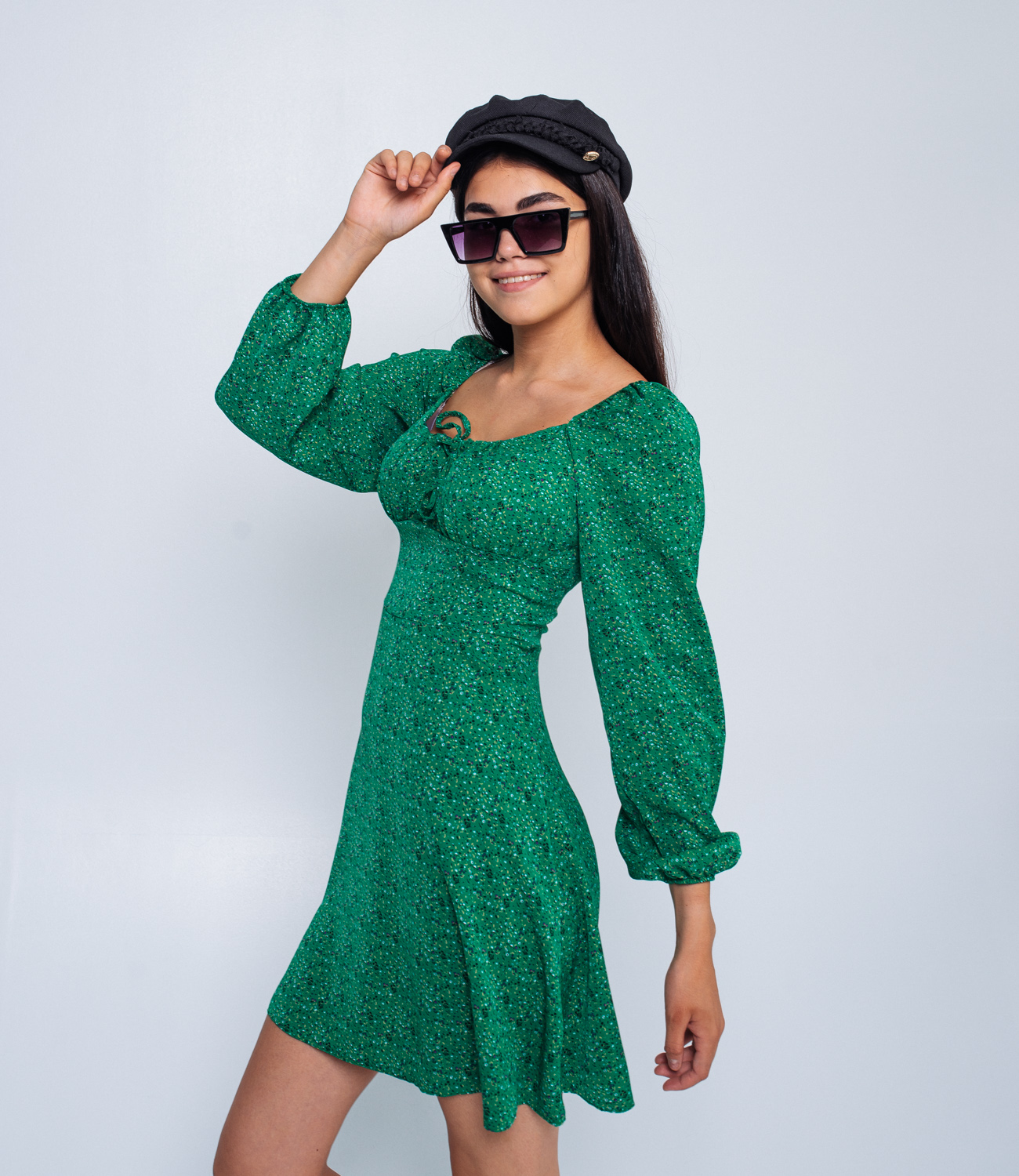 Платье #БШ1595, зелёный - фото 4