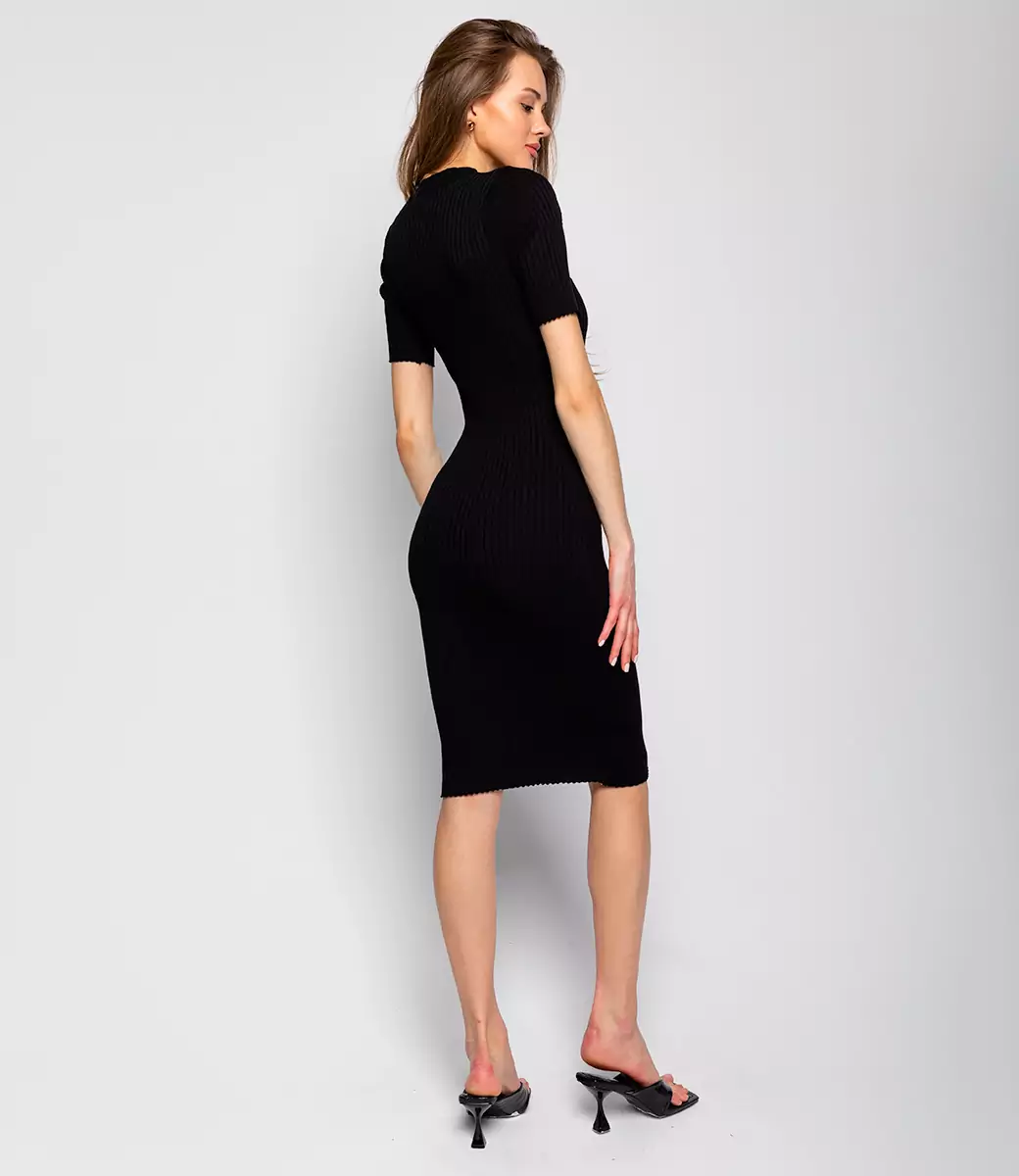Платье #КТ02363, черный - фото 4